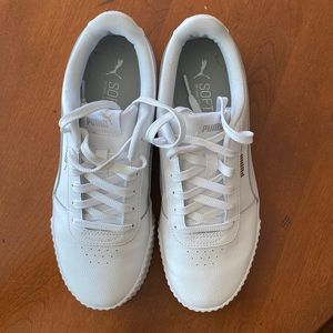 Puma all white Carina Shoe- 9 1/2